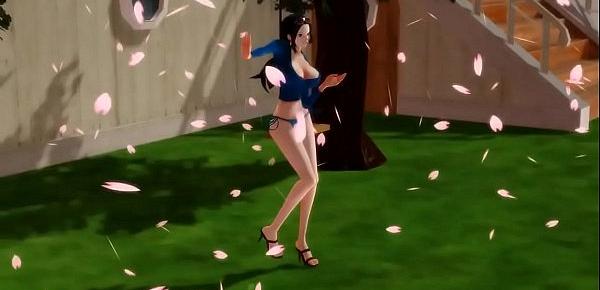  -MMD One Piece- Nico Robin twerking and dancing